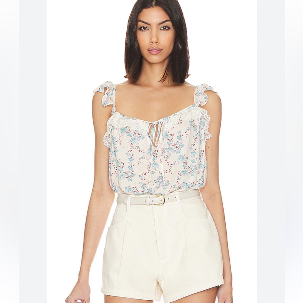 56. Free People Take It Away Bodysuit in Ivory Combo